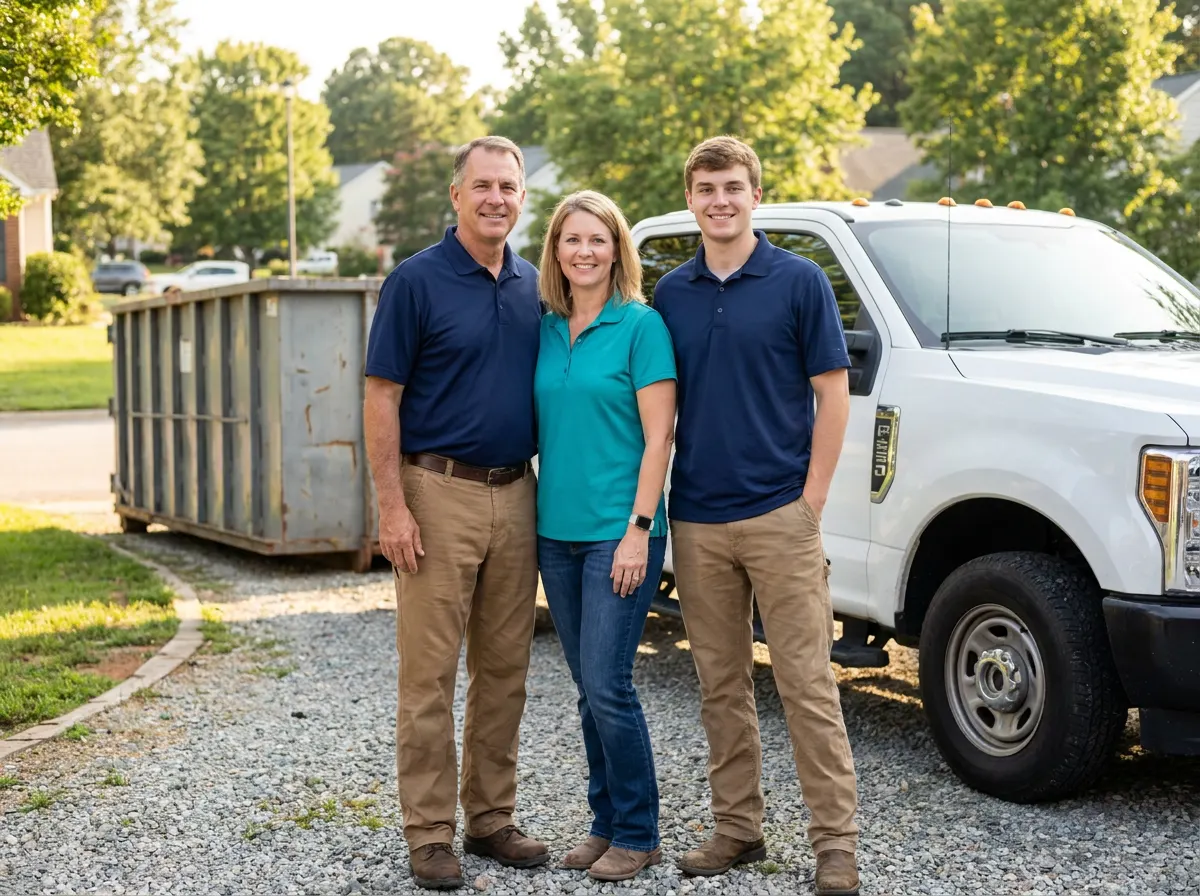 The Cabarrus Dumpster Rental team, dumpster rental service in Concord, NC